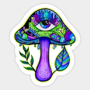 Trippy Drippy Mushroom Sticker